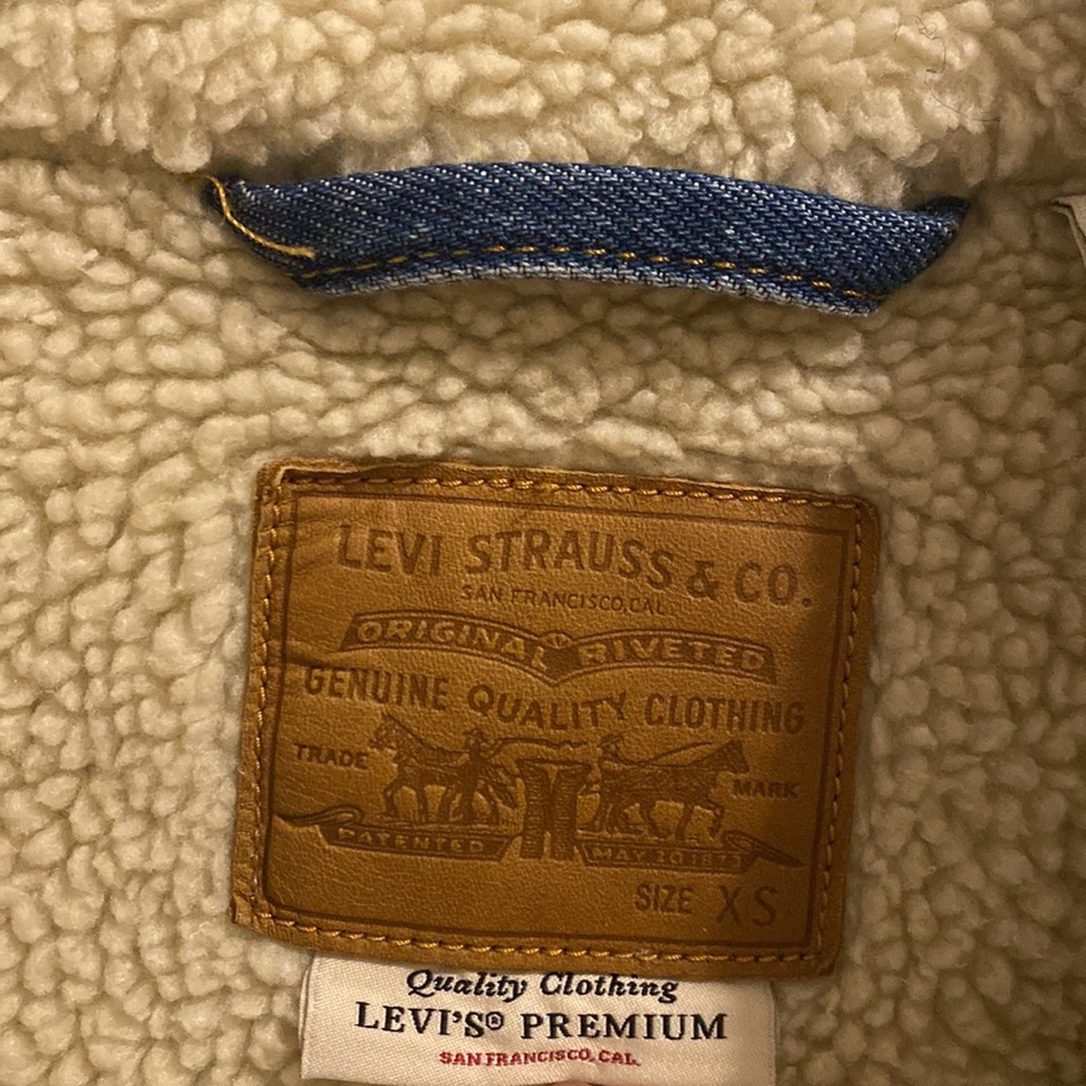 Levi's Ex-Boyfriend Sherpa-Lined Denim Trucker Jacket - Picture 6 of 9